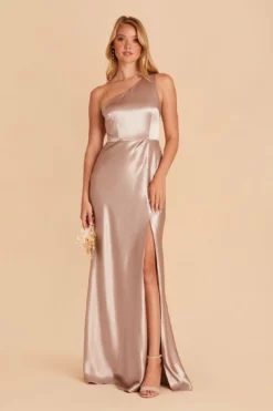 Kira Shiny Satin Dress - Taupe 16 Kira Shiny Satin Dress - Taupe -US Skirt Sales 2024 BIRDY GREY KIRA SATIN BRIDESMAID DRESS TAUPE 01