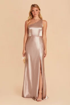Kira Shiny Satin Dress - Taupe 15 Kira Shiny Satin Dress - Taupe -US Skirt Sales 2024 BIRDY GREY KIRA SATIN BRIDESMAID DRESS TAUPE 03