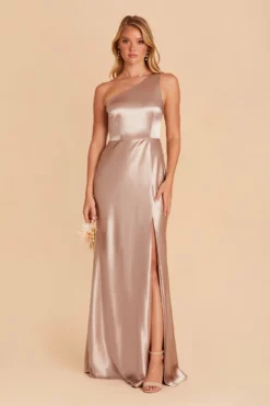Kira Shiny Satin Dress - Taupe 17 Kira Shiny Satin Dress - Taupe -US Skirt Sales 2024 BIRDY GREY KIRA SATIN BRIDESMAID DRESS TAUPE 04