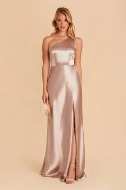 Kira Shiny Satin Dress - Taupe 18 Kira Shiny Satin Dress - Taupe -US Skirt Sales 2024 BIRDY GREY KIRA SATIN BRIDESMAID DRESS TAUPE 06