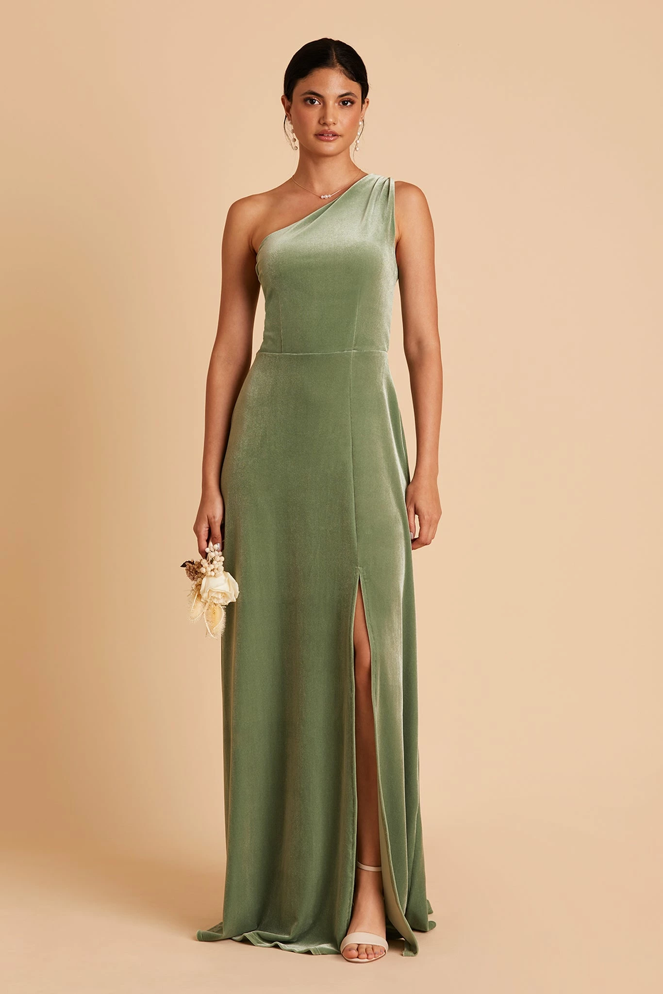 Kira Velvet Dress - Dark Sage 4 Kira Velvet Dress - Dark Sage - Image 4