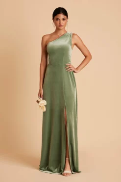 Kira Velvet Dress - Dark Sage 21 Kira Velvet Dress - Dark Sage -US Skirt Sales 2024 BIRDY GREY KIRA VELVET BRIDESMAID DRESS DARK SAGE 04