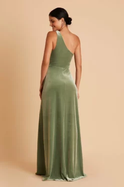 Kira Velvet Dress - Dark Sage 22 Kira Velvet Dress - Dark Sage -US Skirt Sales 2024 BIRDY GREY KIRA VELVET BRIDESMAID DRESS DARK SAGE 07