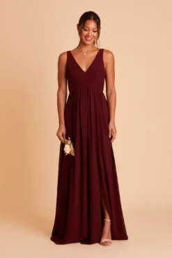 Laurie Empire Dress - Cabernet -US Skirt Sales 2024 BIRDY GREY LAURIE MATERNITY BRIDESMAID DRESS CABERNET 04