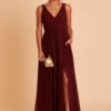 Laurie Empire Dress - Cabernet