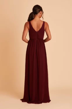Laurie Empire Dress - Cabernet -US Skirt Sales 2024 BIRDY GREY LAURIE MATERNITY BRIDESMAID DRESS CABERNET 08