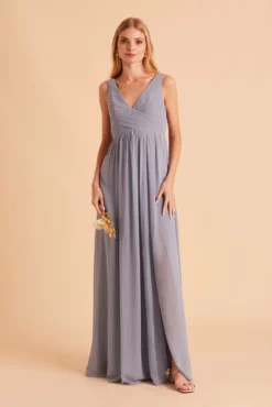 Laurie Empire Dress - Dusty Blue 9 Laurie Empire Dress - Dusty Blue -US Skirt Sales 2024 BIRDY GREY LAURIE MATERNITY BRIDESMAID DRESS DUSTY BLUE 01