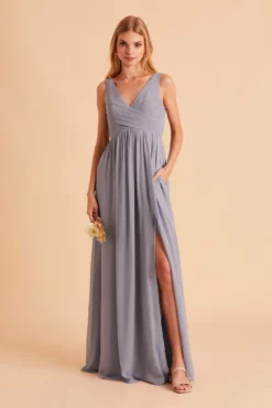Laurie Empire Dress - Dusty Blue 8 Laurie Empire Dress - Dusty Blue -US Skirt Sales 2024 BIRDY GREY LAURIE MATERNITY BRIDESMAID DRESS DUSTY BLUE 04