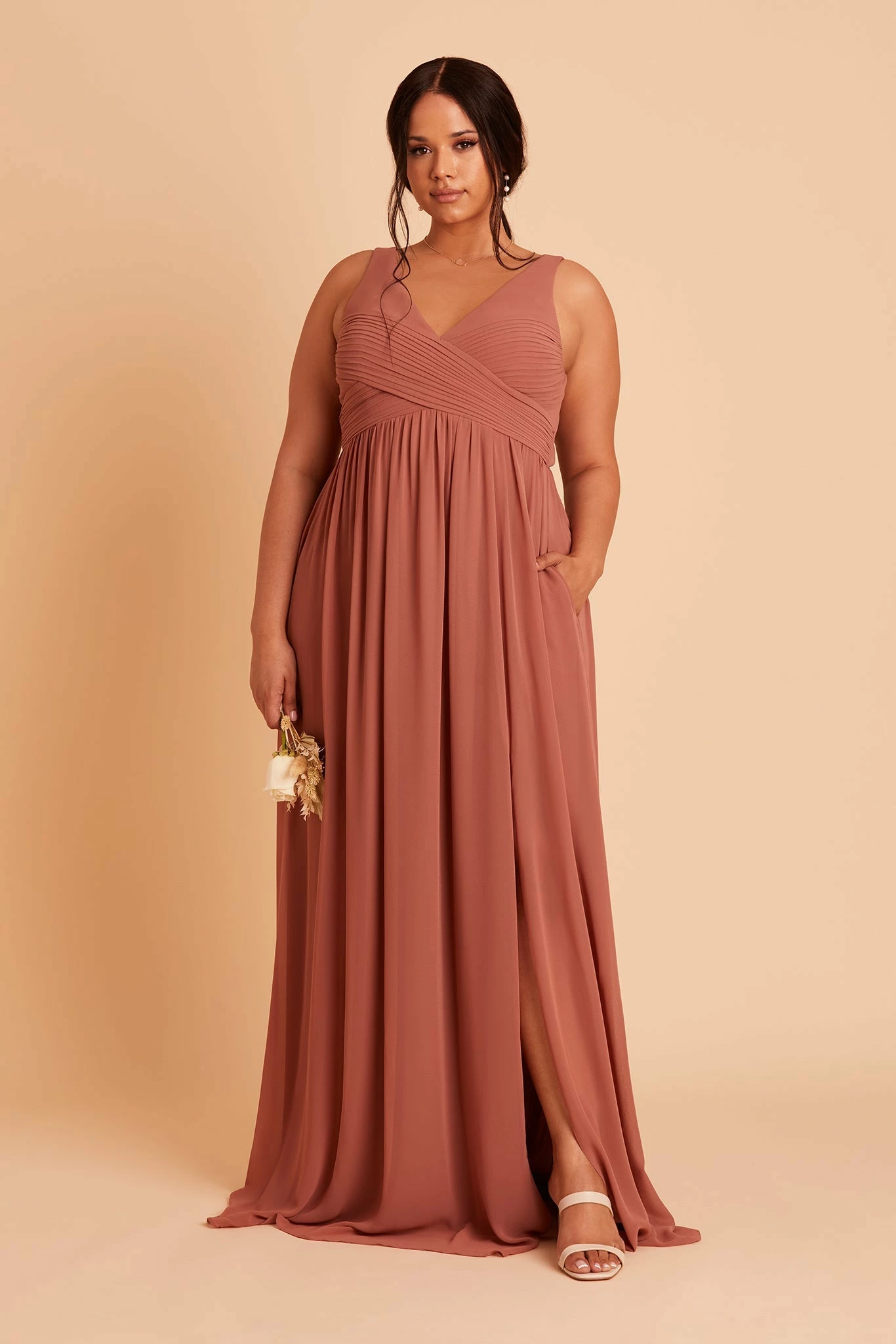 Laurie Empire Dress - Desert Rose - Image 13