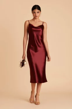 Lisa Shiny Satin Midi Dress - Cabernet -US Skirt Sales 2024 BIRDY GREY LISA BRIDESMAID DRESS CABERNET 02 cbca05a0 f540 42cf 944e 8f996f83f40d