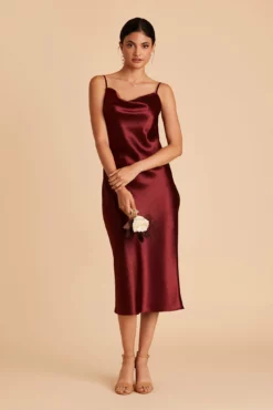Lisa Shiny Satin Midi Dress - Cabernet -US Skirt Sales 2024 BIRDY GREY LISA BRIDESMAID DRESS CABERNET 03 24c2103c 6113 4c85 bdc7 1604123bad64