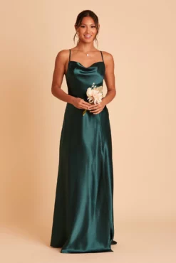 Lisa Long Shiny Satin Dress - Emerald -US Skirt Sales 2024 BIRDY GREY LISA BRIDESMAID DRESS EMERALD 01 f0152085 18fa 49bd bcad a0e6b2d13c90