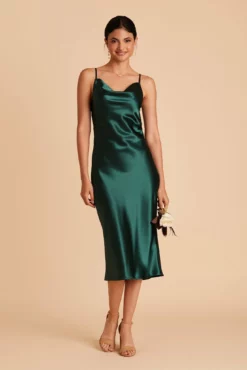Lisa Shiny Satin Midi Dress - Emerald -US Skirt Sales 2024 BIRDY GREY LISA BRIDESMAID DRESS EMERALD 02 1a808778 50d7 4d6e a768 d1ce2c009b1d