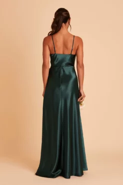 Lisa Long Shiny Satin Dress - Emerald -US Skirt Sales 2024 BIRDY GREY LISA BRIDESMAID DRESS EMERALD 05 31e8d932 f3d6 486c ae13 401b633a7436
