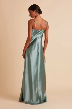 Lisa Long Shiny Satin Dress - Sea Glass -US Skirt Sales 2024 BIRDY GREY LISA SLIT BRIDESMAID DRESS SEA GLASS 07 cee94624 b9ea 40d6 974d 710ec6dd79a6