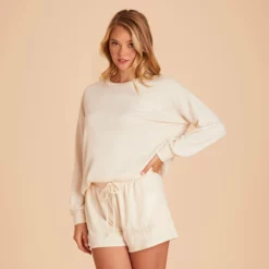 Crew Neck Sweatshirt - Vanilla Cream 17 Crew Neck Sweatshirt - Vanilla Cream -US Skirt Sales 2024 BIRDY GREY LOUNGEWEAR CREWNECK VANILLA CREAM 06