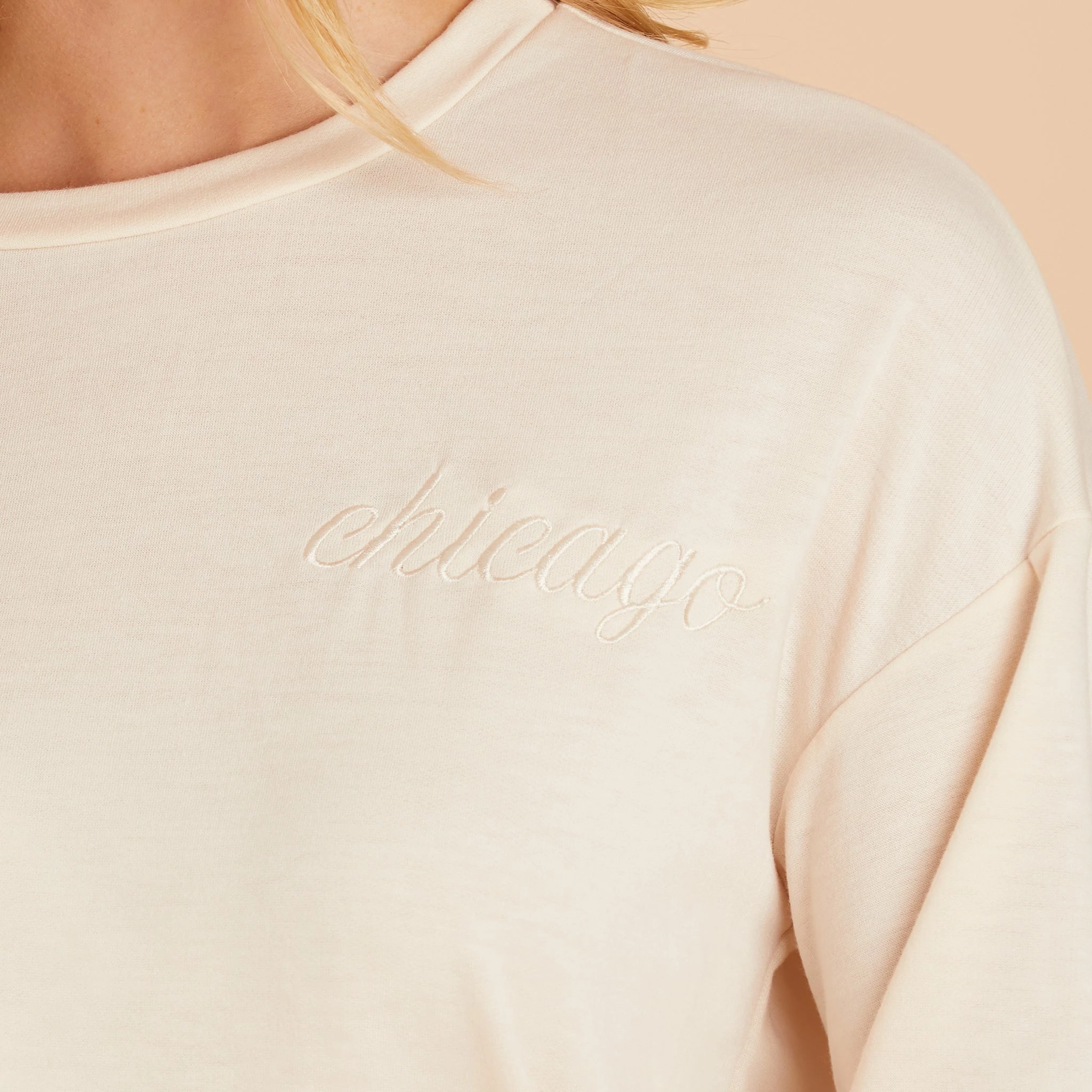 Crew Neck Sweatshirt - Vanilla Cream 5 Crew Neck Sweatshirt - Vanilla Cream - Image 5