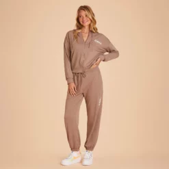 Zip Up Hoodie - Cocoa -US Skirt Sales 2024 BIRDY GREY LOUNGEWEAR HOODIE COCOA 02