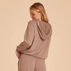 Zip Up Hoodie - Cocoa -US Skirt Sales 2024 BIRDY GREY LOUNGEWEAR HOODIE COCOA 04