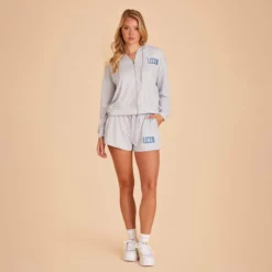 Zip Up Hoodie - Dusty Blue -US Skirt Sales 2024 BIRDY GREY LOUNGEWEAR HOODIE DUSTY BLUE 01