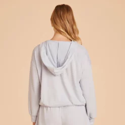 Zip Up Hoodie - Dusty Blue -US Skirt Sales 2024 BIRDY GREY LOUNGEWEAR HOODIE DUSTY BLUE 03