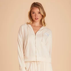 Zip Up Hoodie - Vanilla Cream