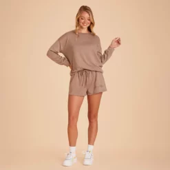 Sweat Shorts - Cocoa -US Skirt Sales 2024 BIRDY GREY LOUNGEWEAR SWEAT SHORTS COCOA 01