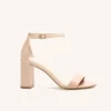 Mary High Chunky Heel - Nude Blush