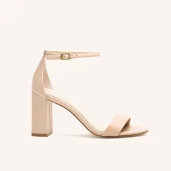 Mary High Chunky Heel - Nude Blush