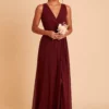 Minae Chiffon Dress - Cabernet
