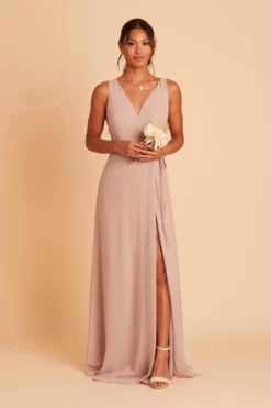 Minae Chiffon Dress - Taupe