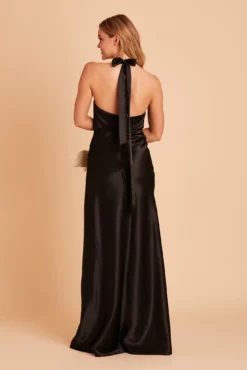 Monica Shiny Satin Dress - Black 18 Monica Shiny Satin Dress - Black -US Skirt Sales 2024 BIRDY GREY MONICA BRIDESMAID DRESS BLACK 06