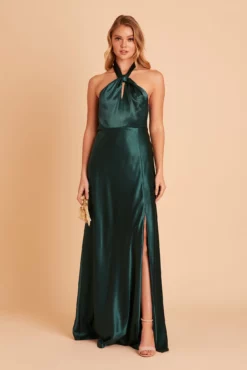Monica Shiny Satin Dress - Emerald 17 Monica Shiny Satin Dress - Emerald -US Skirt Sales 2024 BIRDY GREY MONICA BRIDESMAID DRESS EMERALD 01