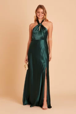 Monica Shiny Satin Dress - Emerald 18 Monica Shiny Satin Dress - Emerald -US Skirt Sales 2024 BIRDY GREY MONICA BRIDESMAID DRESS EMERALD 03
