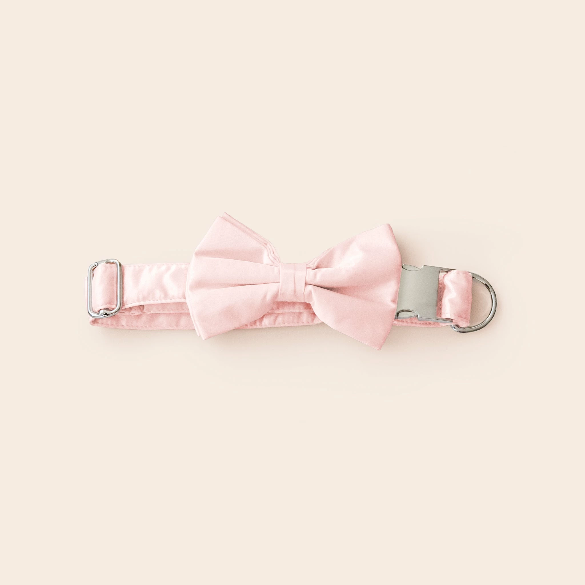 Sadie Dog Bow Tie Collar - Sheen Pale Pink 1 Sadie Dog Bow Tie Collar - Sheen Pale Pink