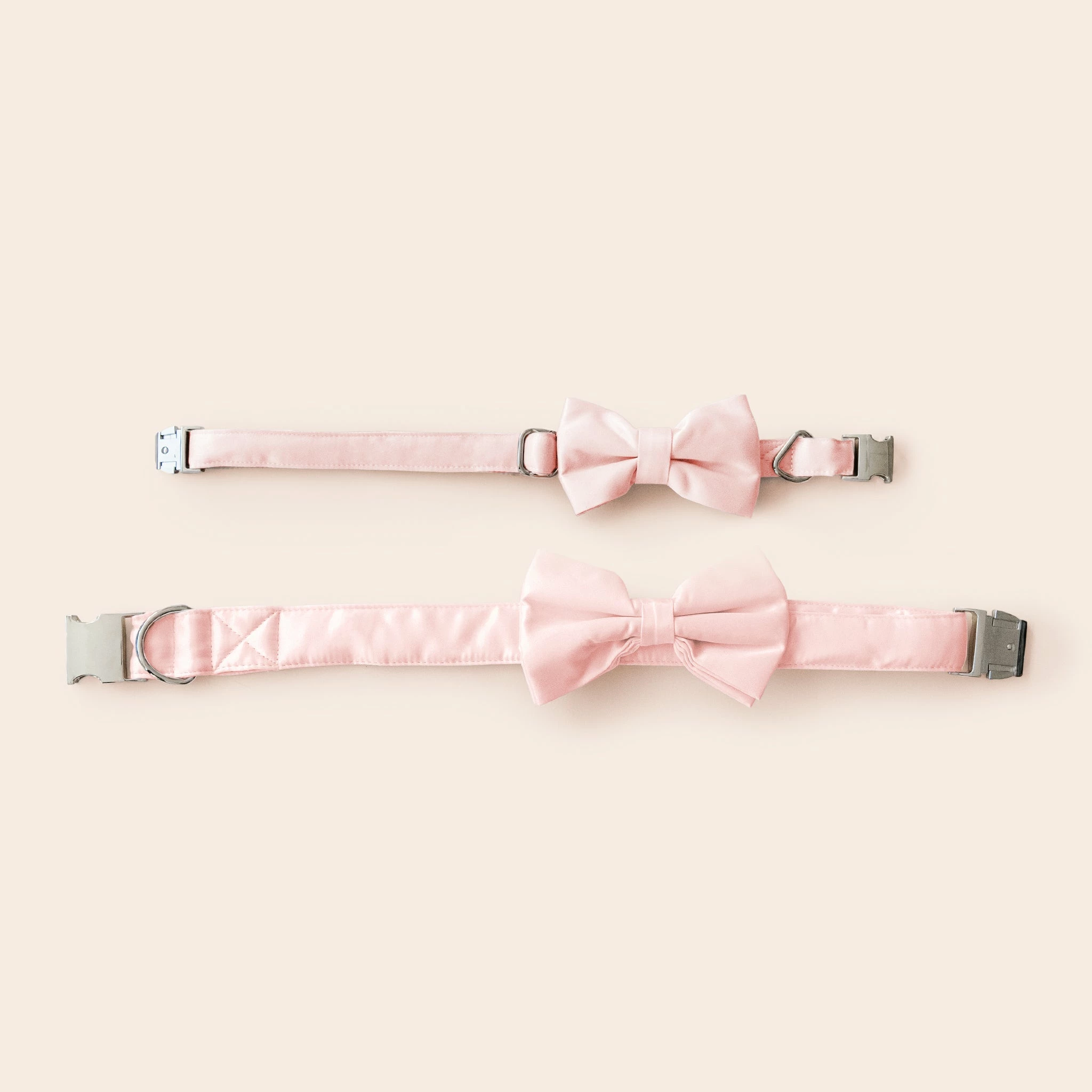 Sadie Dog Bow Tie Collar - Sheen Pale Pink 3 Sadie Dog Bow Tie Collar - Sheen Pale Pink - Image 3