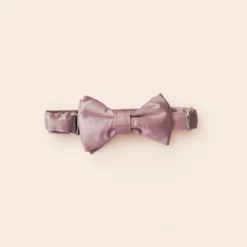Sadie Dog Bow Tie Collar - Sheen Mauve