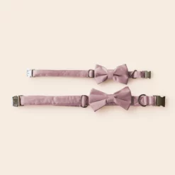 Sadie Dog Bow Tie Collar - Sheen Mauve -US Skirt Sales 2024 BIRDY GREY MUGGSY DOG BOW TIE COLLAR DARK MAUVE 02