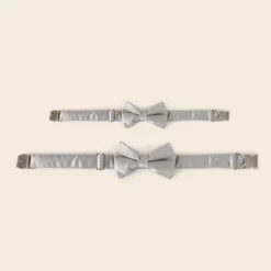 Sadie Dog Bow Tie Collar - Sheen Gray -US Skirt Sales 2024 BIRDY GREY MUGGSY DOG BOW TIE COLLAR DOVE GRAY 02