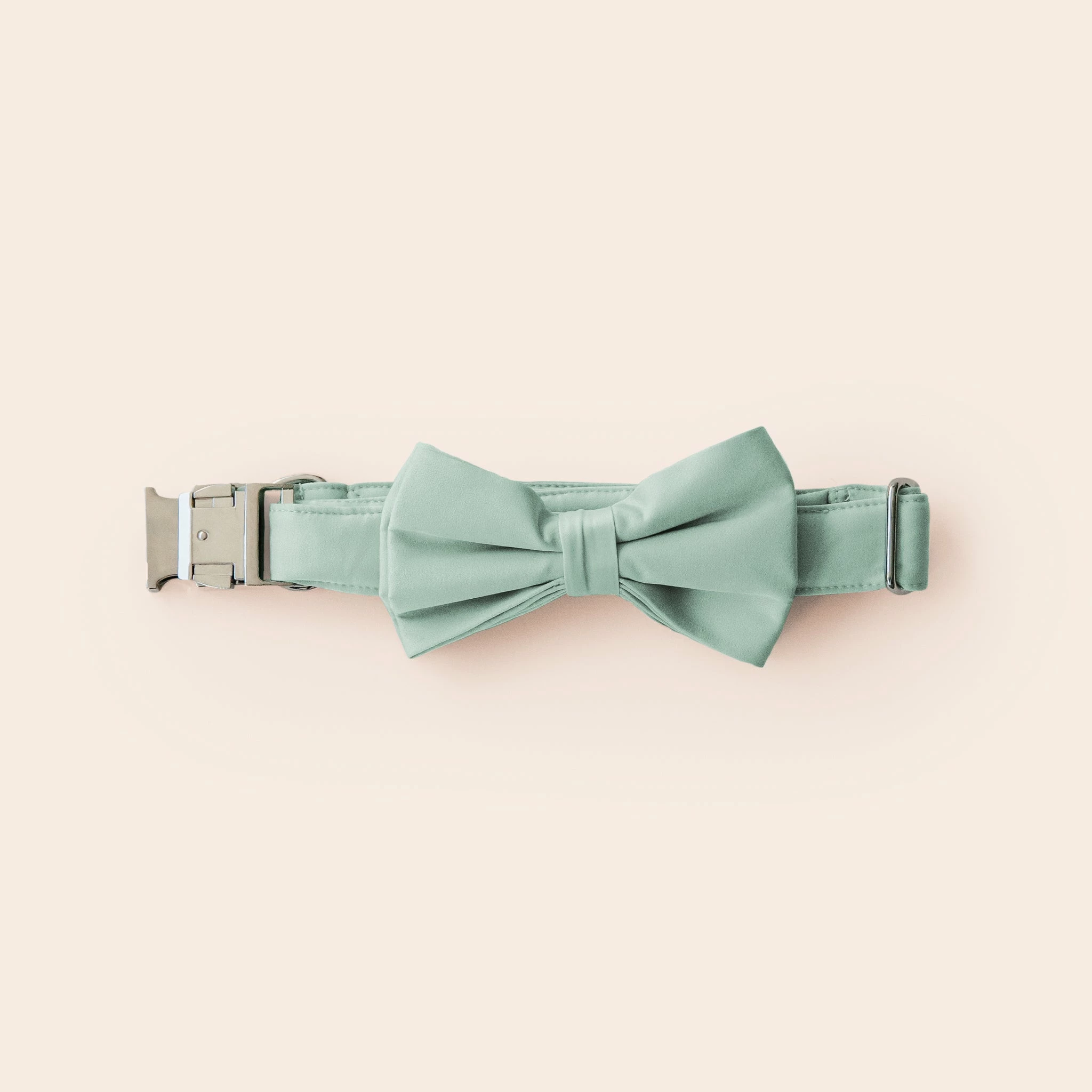 Sadie Dog Bow Tie Collar - Sheen Light Green 1 Sadie Dog Bow Tie Collar - Sheen Light Green