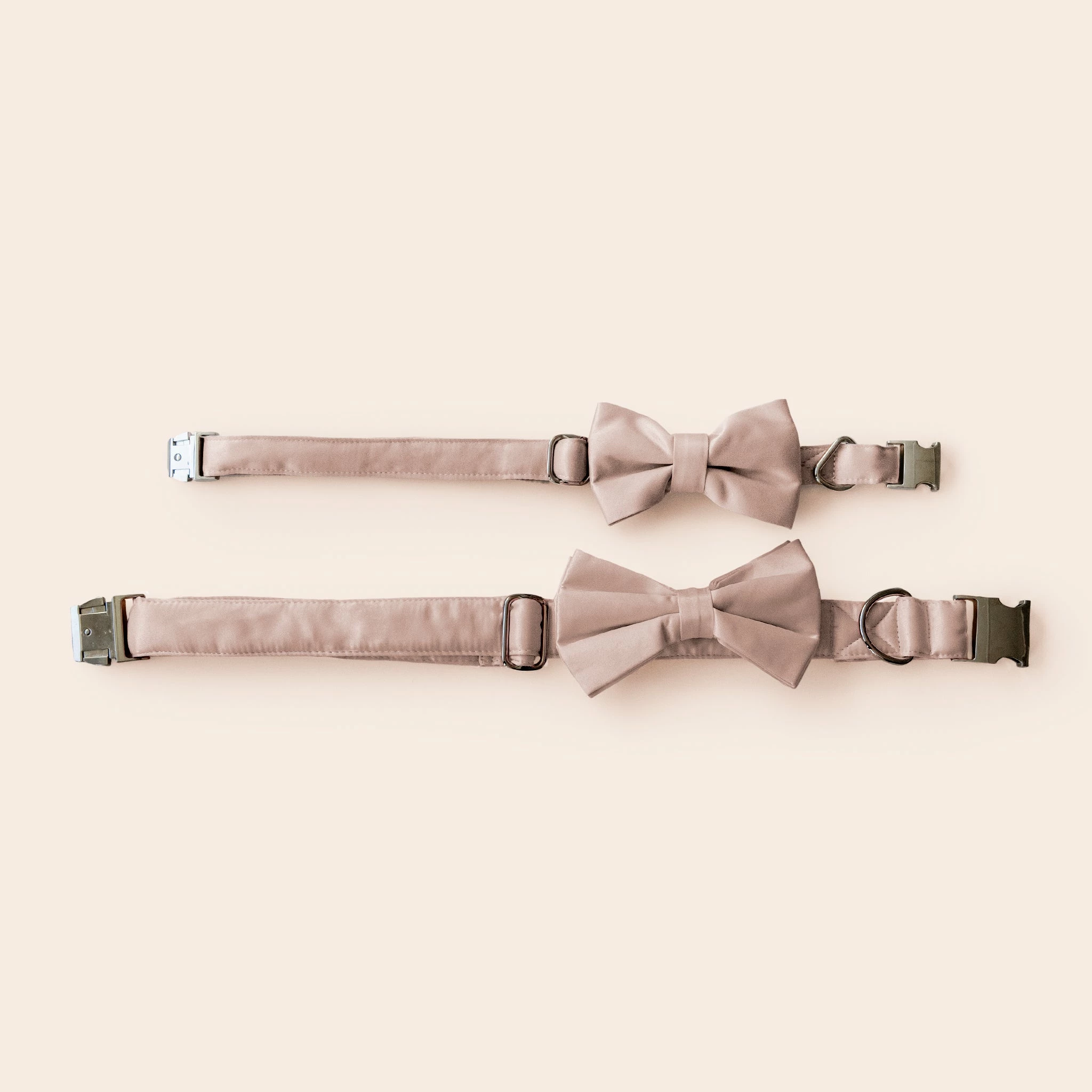 Sadie Dog Bow Tie Collar - Sheen Taupe 3 Sadie Dog Bow Tie Collar - Sheen Taupe - Image 3