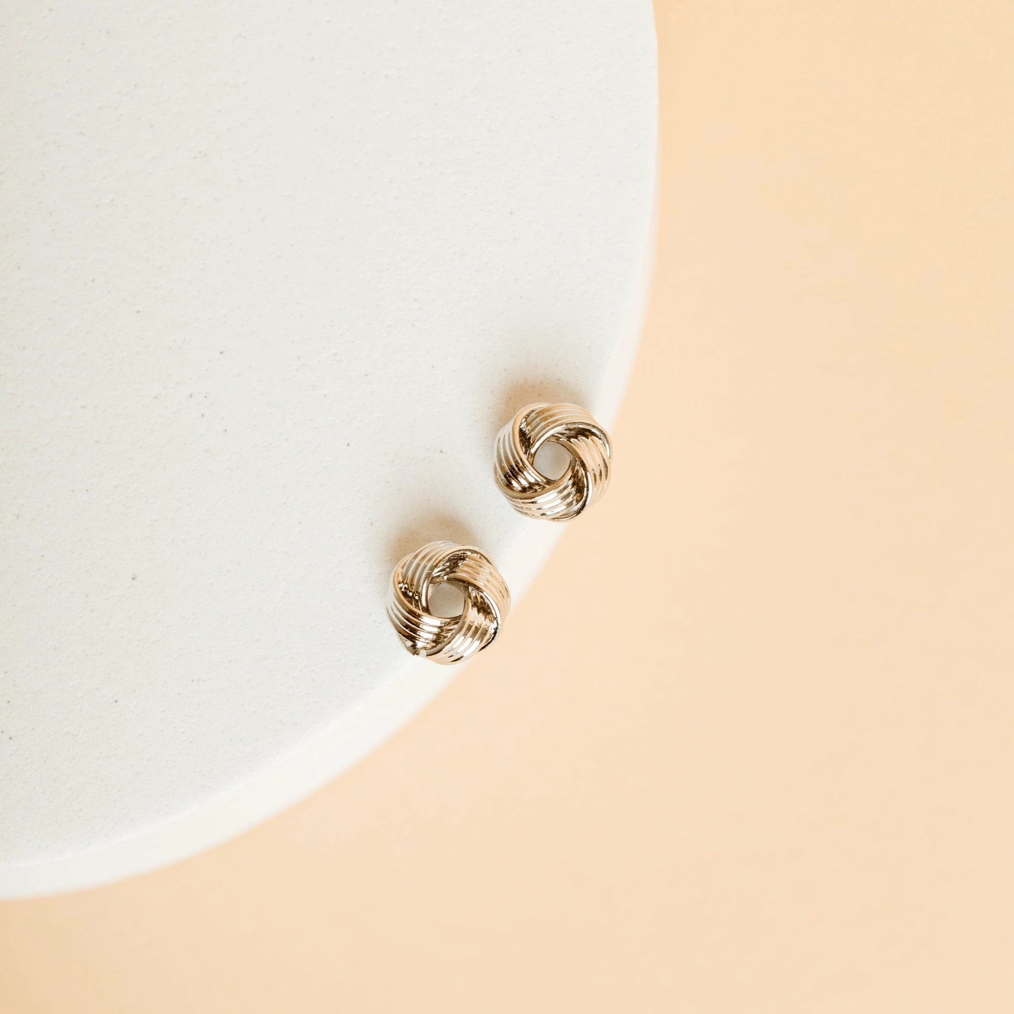 Newport Knot Earrings - Silver 3 Newport Knot Earrings - Silver - Image 3