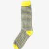 Striped Groomsmen Socks By No Cold Feet - Yellow