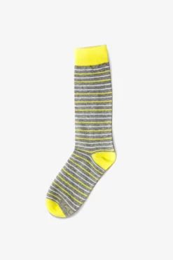 Striped Groomsmen Socks By No Cold Feet - Yellow