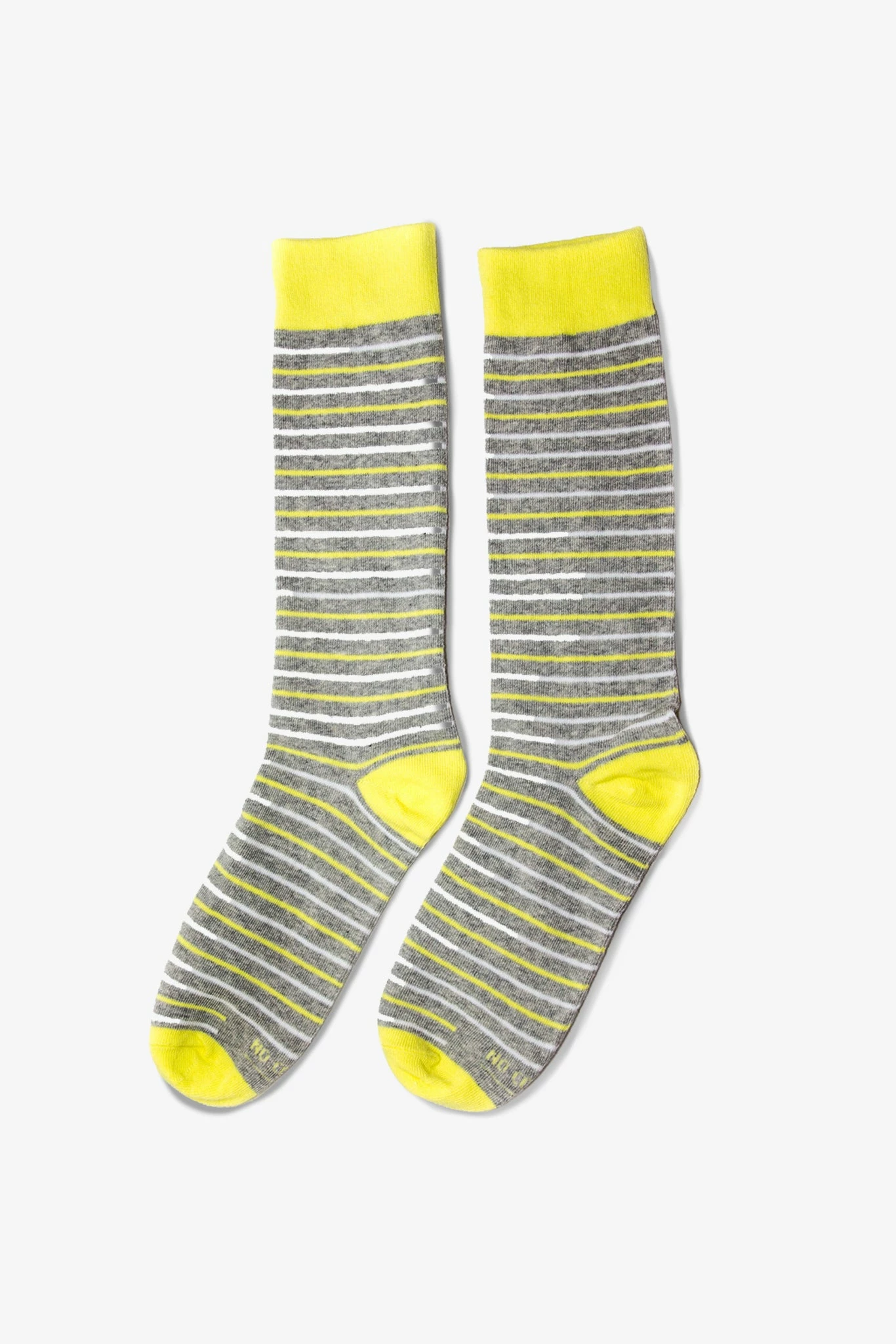 Striped Groomsmen Socks By No Cold Feet - Yellow 2 Striped Groomsmen Socks By No Cold Feet - Yellow - Image 2