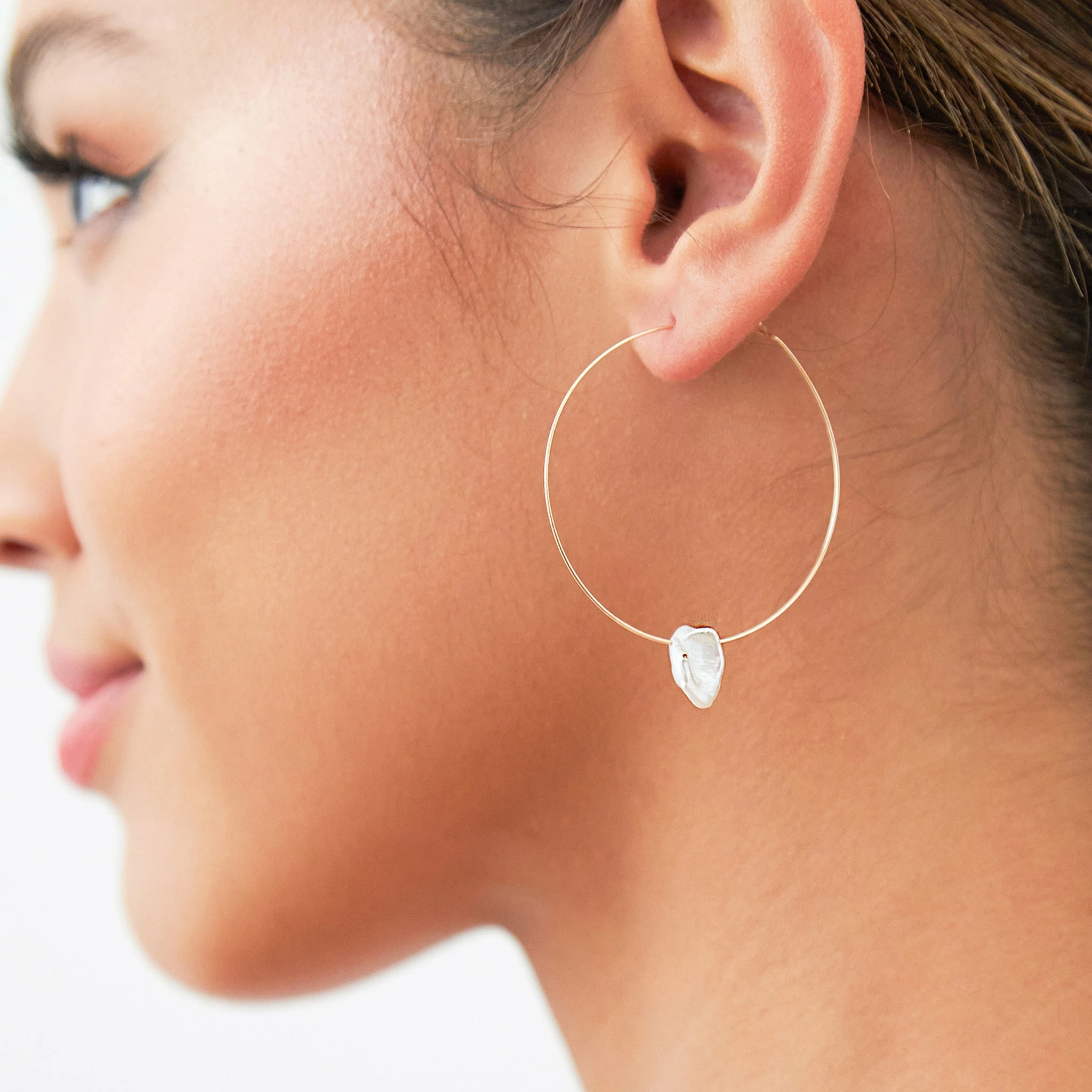 Oceanside Pearl Hoops 1 Oceanside Pearl Hoops