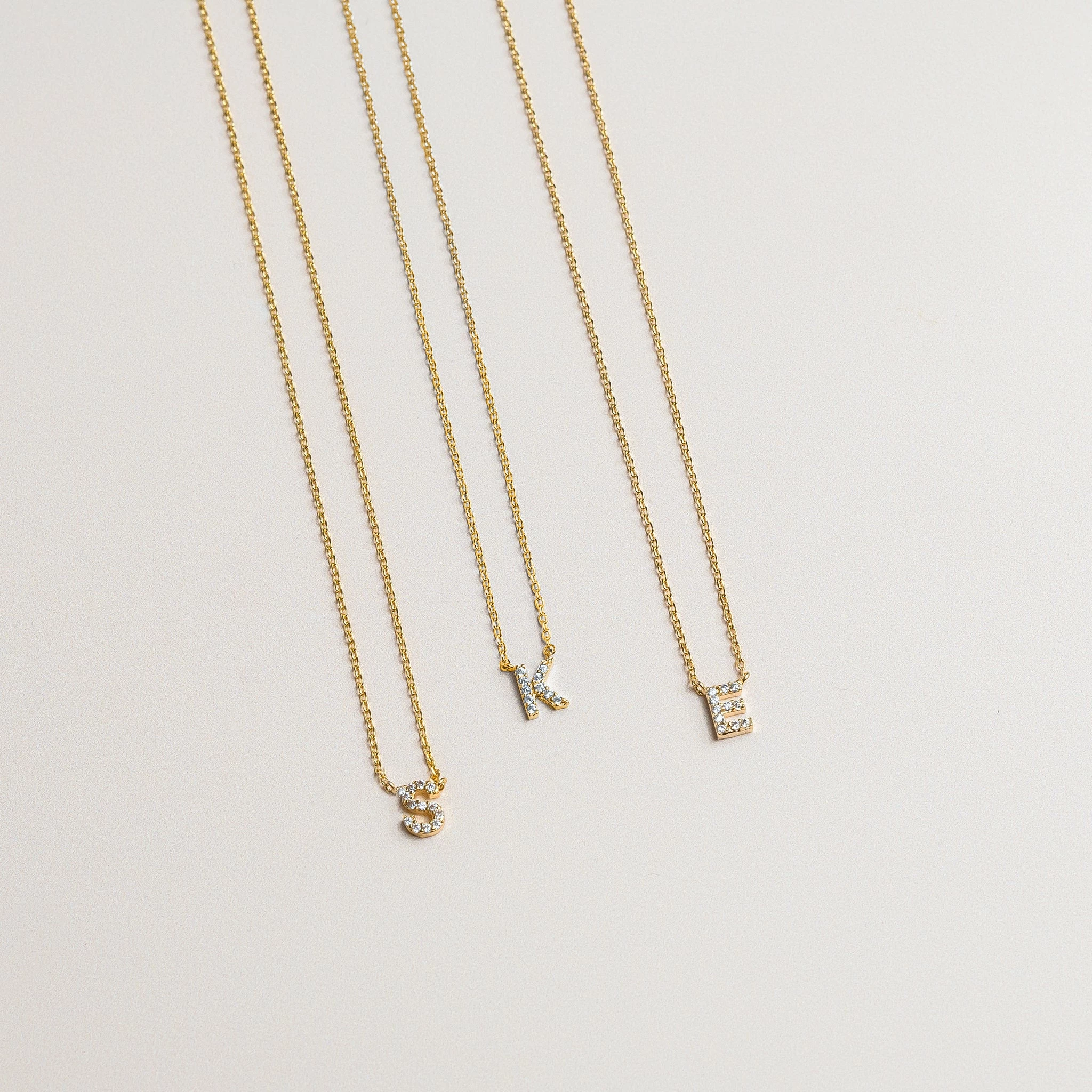 Pave Initial Necklace 2 Pave Initial Necklace - Image 2