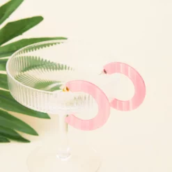 Resin Hoop Earrings - Pink -US Skirt Sales 2024 BIRDY GREY RESIN HOOP EARRINGS PINK 02