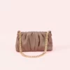Ruched Handbag - Cocoa