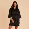 Satin Robe - Black